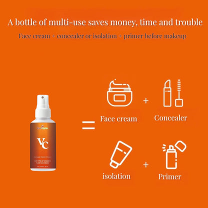 VC Tone-up Cream – Vitamin C (30 ml)Brightening Serum & Skin Tone-Up Essence, Hydrating Anti-Dullness Face Cream with 5 Types of Vitamin C for Glowing Skin