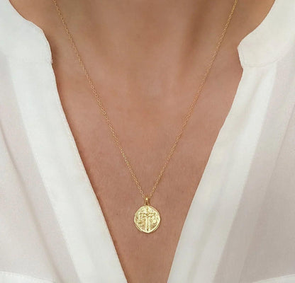 Gold Plated Delicate Stylish and Latest Zodiac Sun Sign Rashi Pendants Necklace for Women & Girls